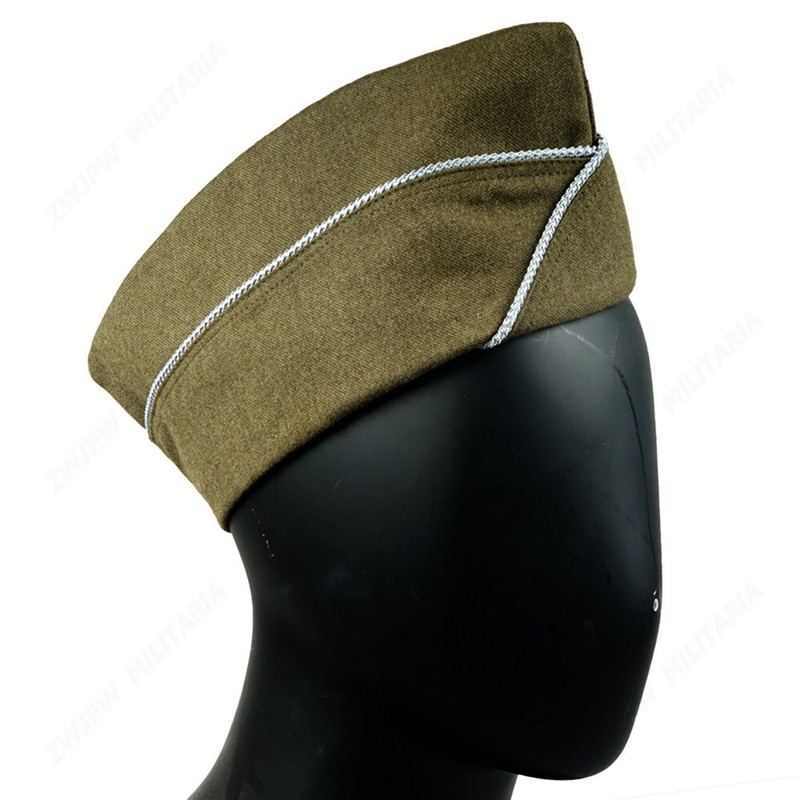 WW2 US Infantry PARATROOPER OD Woolen GARRISON CAP WITH Blue Piping SIZE 56 gallery