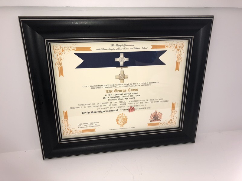 THE GEORGE CROSS [UK] COMMEMORATIVE CERTIFICATE ~ Type 1 w/Free Custom Printing gallery