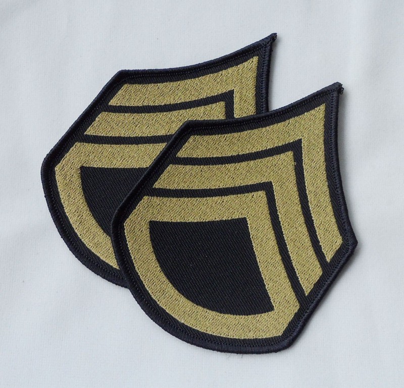 A pair US Army Technician Staff sergeant Rank Badge insignia Patches gallery