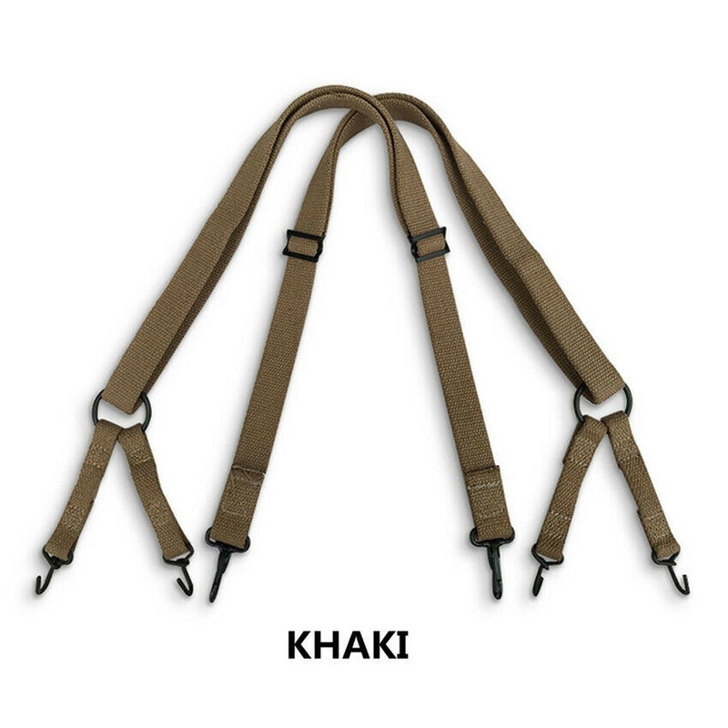 WWII WW2 US USMC M1941 SUSPENDER BACKPACK STRAP ARMY KHAKI FIELD EQUIPMENT
