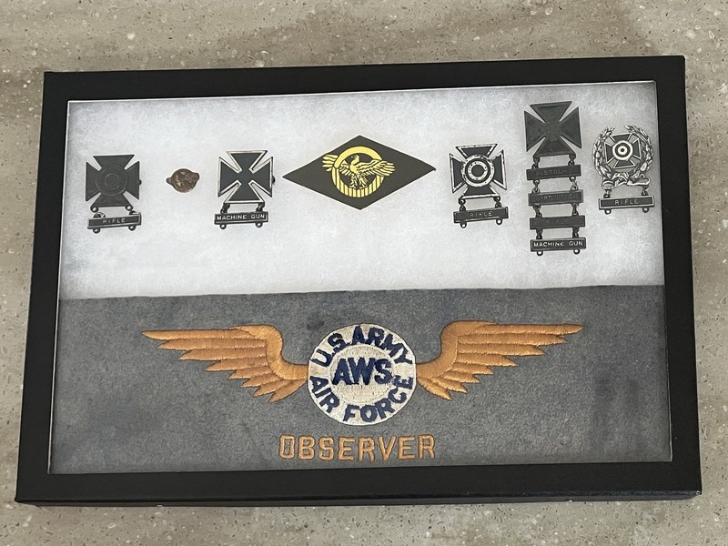 USAAF WW2 Awards Display Case.