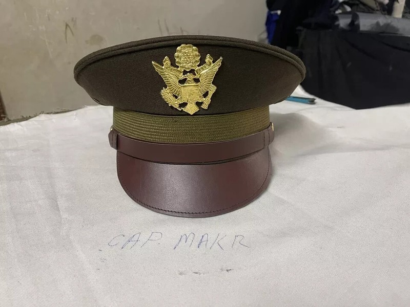U.S. WWII Officer Visor Crusher Cap: Winter (OD Green)- All Size gallery