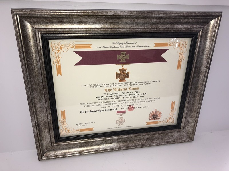 THE VICTORIA CROSS COMMEMORATIVE CERTIFICATE ~ Type 1 w/Free Custom Printing gallery