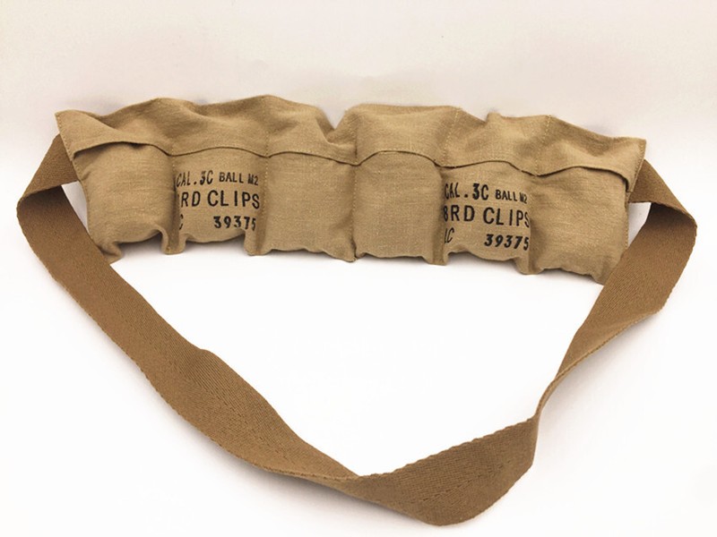 WWII WW2 US Army Portable Ammo Pouch Magazine Pouch CAL.30 BALL M2 8RD CLIPS LC