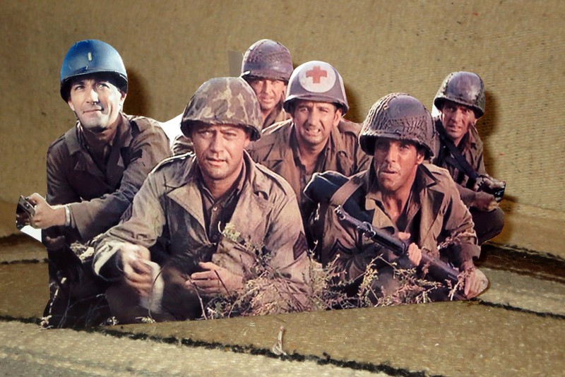 Combat TV Show US Army WW2 Figure Tabletop Display Standee 6" Tall-10 1/2" Long