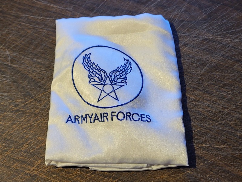 Reproduction WW2 US Army Air Force White Silk Scarf – 72″x13″ – New