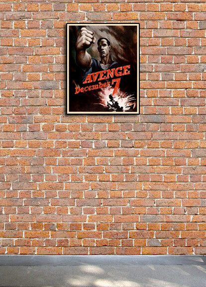 “Avenge December 7” 1942 Vintage Style WW2 War Poster - 24x30 gallery