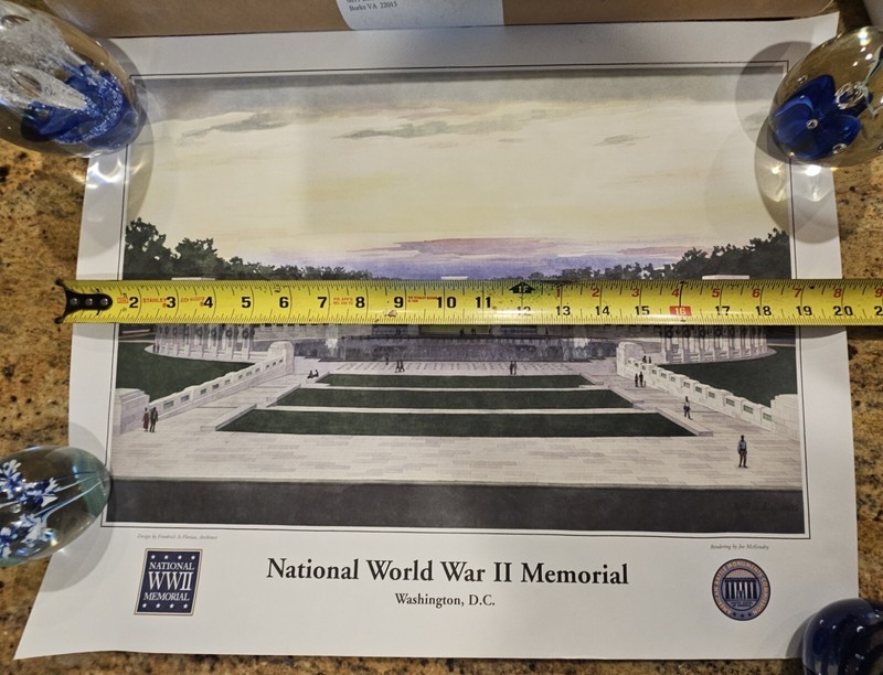National World War II Memorial Poster 16x20 w Original Shipping Tube by McKendry gallery
