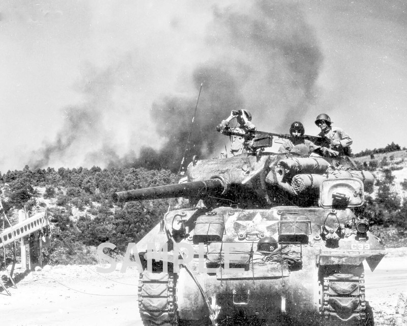 M10 of the 601st Tank Destroyer Battalion in Sicily WW2 WWII 8×10 Photo 45c