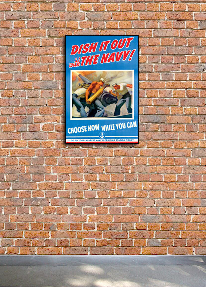 1942 Dish It Out With The Navy WW2 Enlistment Poster - 24x36 gallery