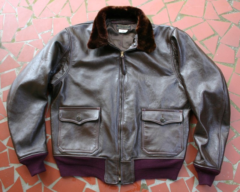 MONARCH USN WW-2 AN-J-3A WW-2 MODEL LEATHER FLIGHT JACKET BUILD