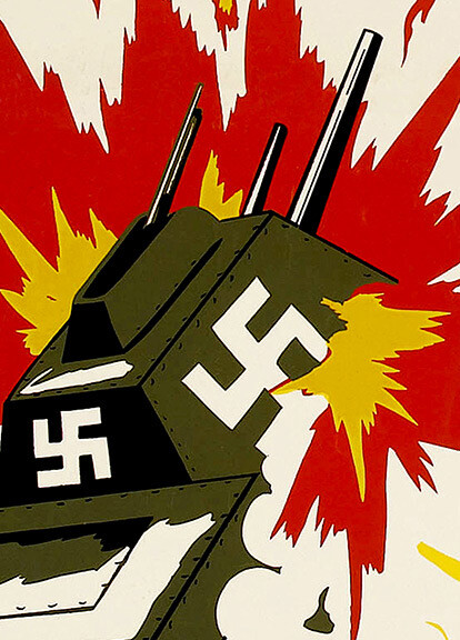 1943 “Teamwork Wins” Vintage Style WW2 Army Poster - 16x20 gallery