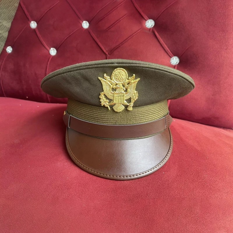 WW2 USAAF US ARMY OFFICERS UNIFORM VISOR HAT CRUSHER STYLE Wool CAP all size