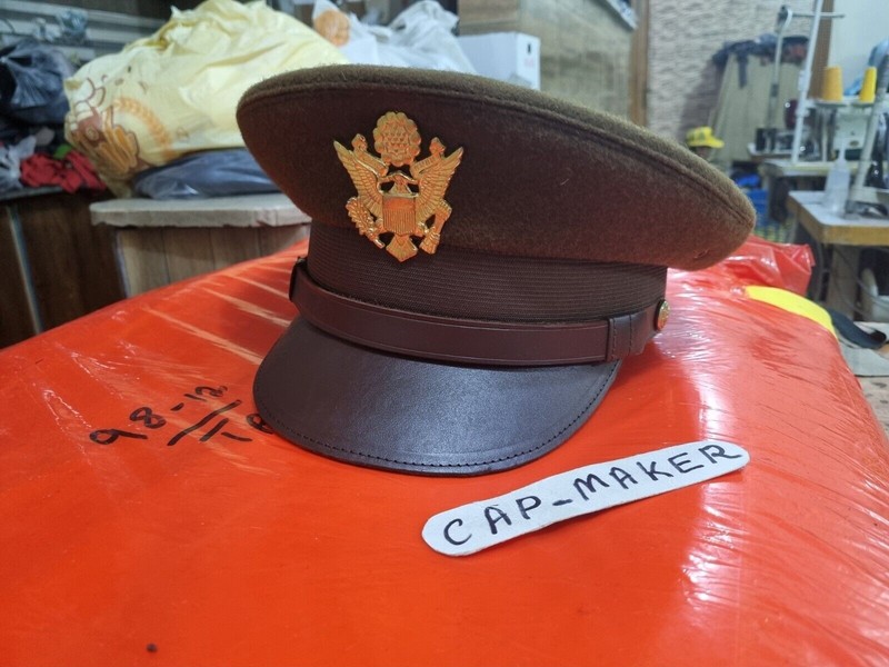 USA Aviation Cap - US Army Air Force Enlisted Mens Visor Crusher Hat Dress Cap gallery