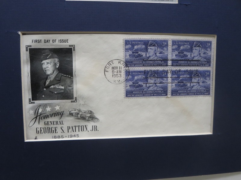 George Scott as General Patton & First day Cover of the General Patton stamp gallery