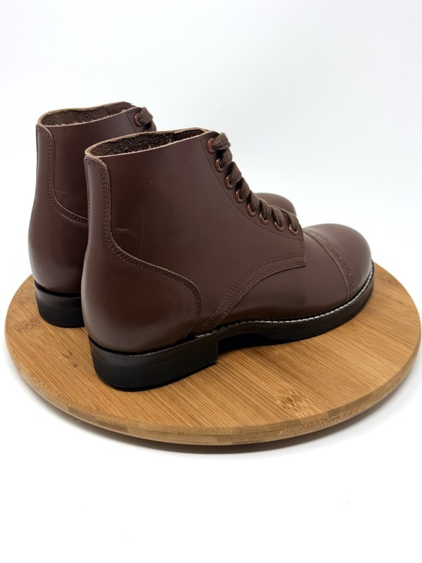 NEW SMW Reproduction WWII Model I Type II Russet Low Boots w rubber soles US 7 D gallery