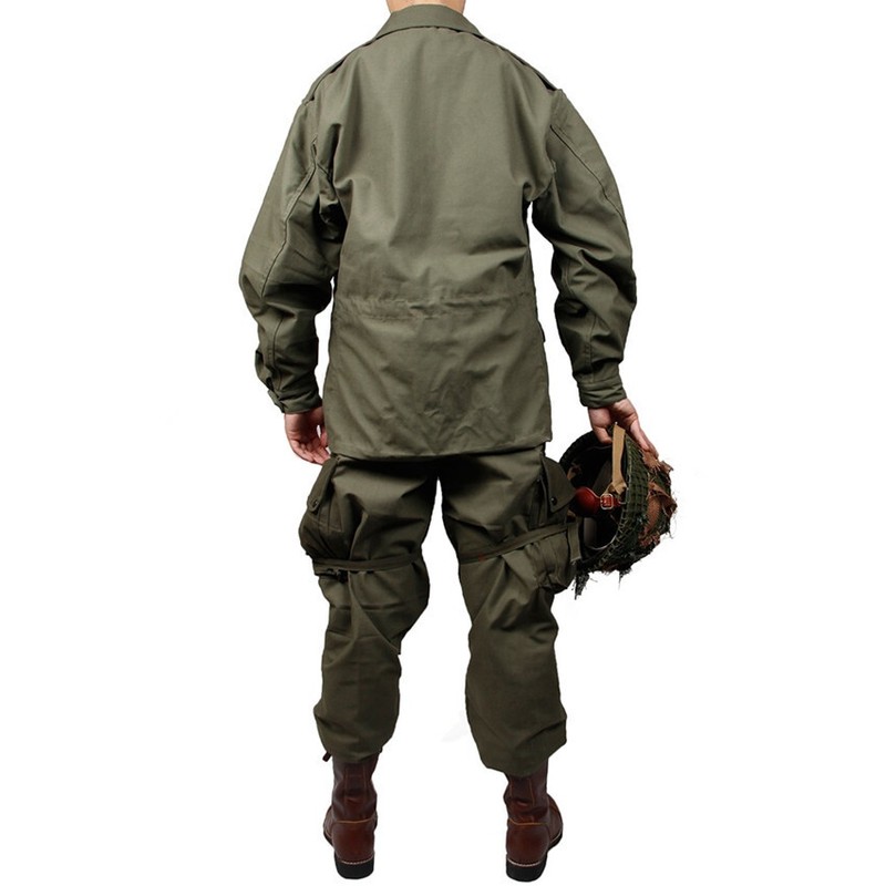 WW2 US army green outdoor M43 jacket Windbreaker uniform Pure cotton Coat+ pants gallery