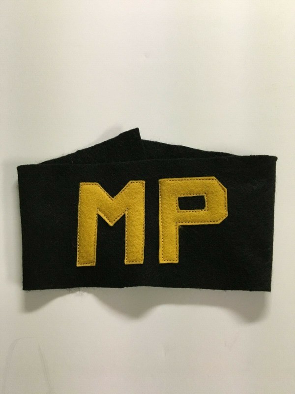 WWII US Army MP Military Police Armband wool felt yellow letters