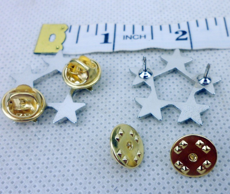 WW2 A Pair Of US Army Officer 5 Stars General Rank Badge Pin - US insignia Pin gallery