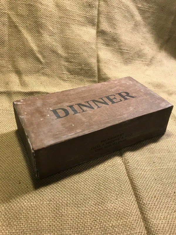 WWII US Army Marine Corps K-Ration waxed Dinner box