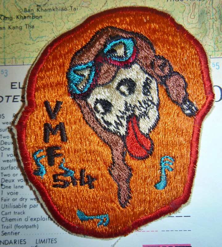 Flight Patch – The Whistling Death – VMF 514 – Marine Fighter Sqn – WWII – D.019