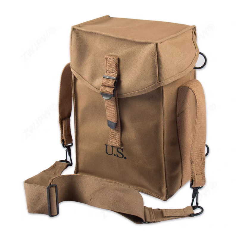 WW2 WWII US AMRY MILITARY GENERAL M1 PURPOSE AMMO BAG WITH STRAP BAG POUCH gallery