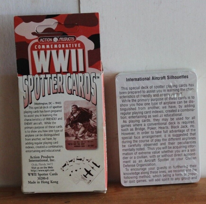 Commemorative WWII Aircraft Spotter Cards unopened gallery