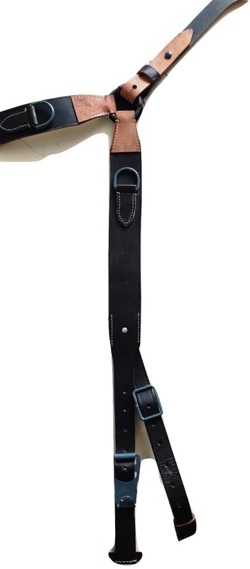WWII WW2 German Army Y Straps Heer EM Leather Suspenders Load Bearing gallery