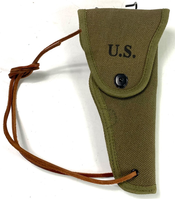 WWII US AIRBORNE PARATROOPER RIGGER M1911 MADE .45 PISTOL BELT HOLSTER-OD#3
