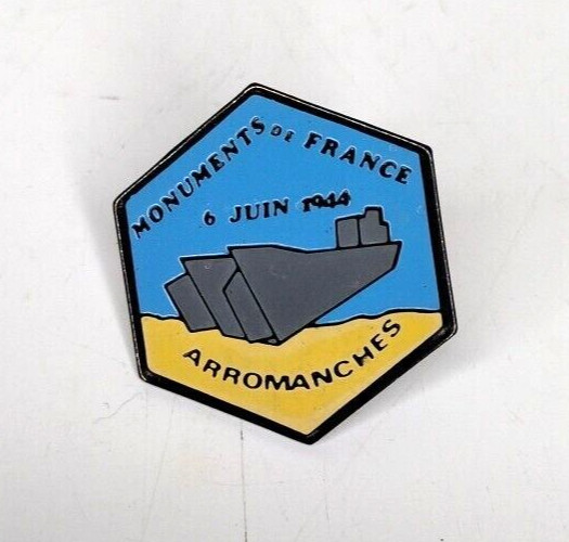 World War 2 D-Day Enamel Pin Normandy Landing June 6 1944 Arromanches France