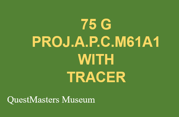 U.S. WWII 75mm M61A1 A.P.C. Projectile Shell Stencil, - Stencil 097 gallery