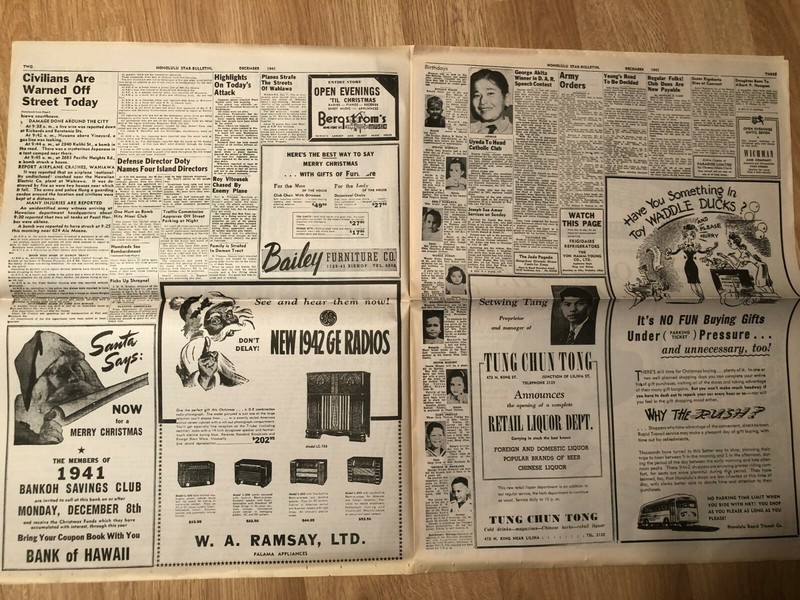 1941 Honolulu Star- Bulletin 12/07/1941 1st EXTRA gallery