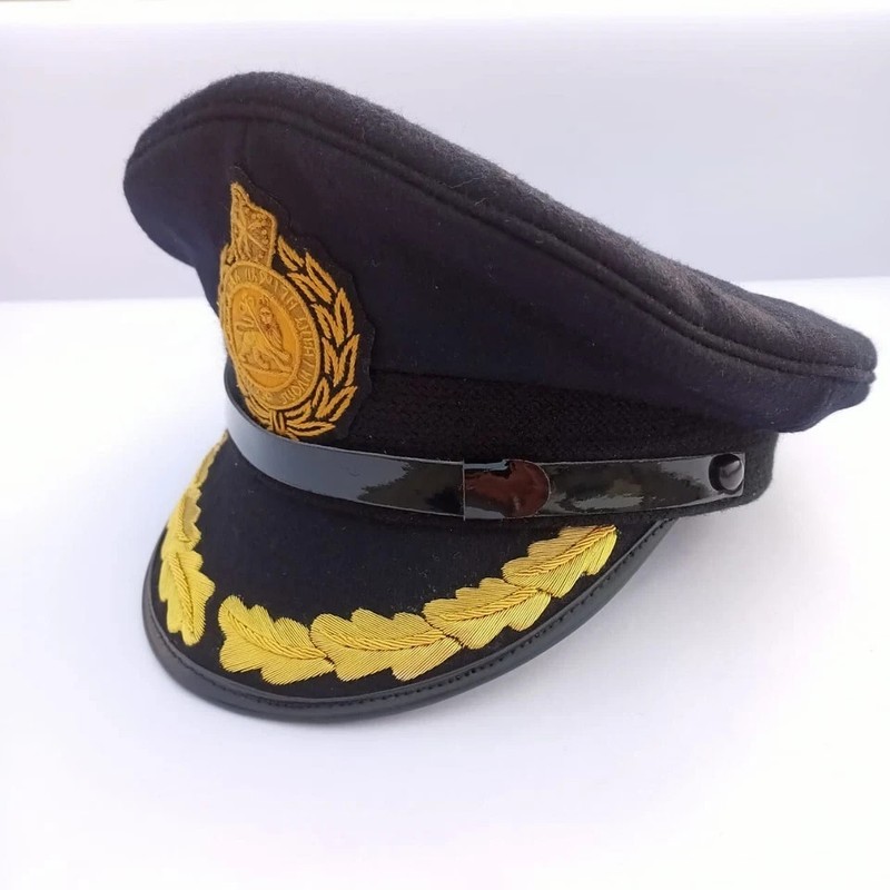 Lion of Judah Ethiopian Repro Hat Naval Blue Visor Cap With Oakleaves Handmade gallery