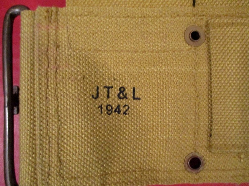 WWII US Army M1923 Cartridge Belt - Khaki - Dtd 1942 - Up to 49" Waist - Repro gallery