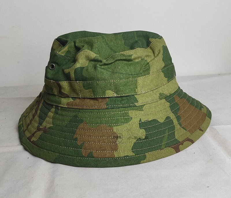 62 cm VIETNAM WAR US ARMY MITCHELL CAMO FIELD CAMOUFLAGE COMBAT BOONIE CAP gallery