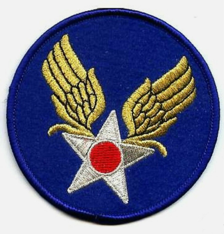 WWII US ARMY AIR FORCE COLLECTIONS: AAF WWII VINTAGE iron-on INSIGNIA PATCH