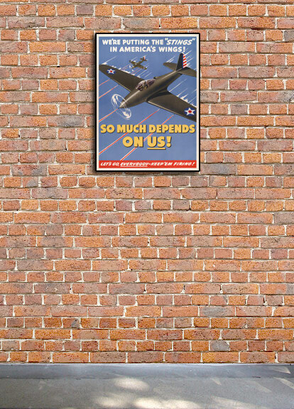 1940s “Keep ‘Em Firing” WWII Historic Air Corps War Poster - 18x24 gallery