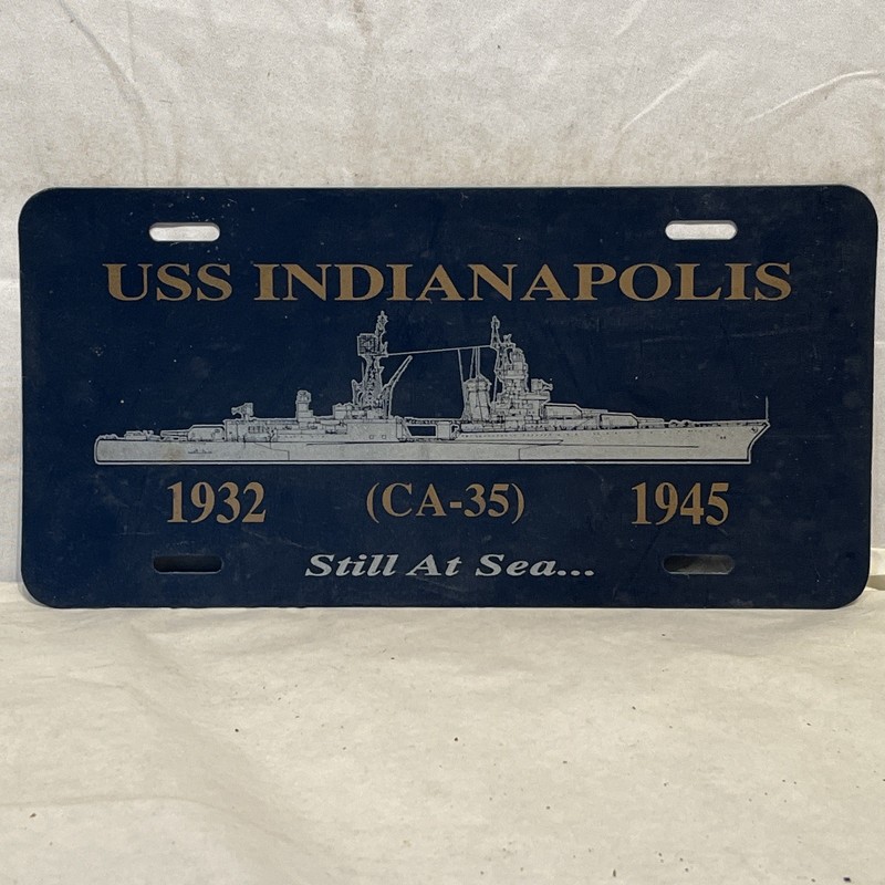 USS Indianapolis “Still At Sea” Booster License Plate
