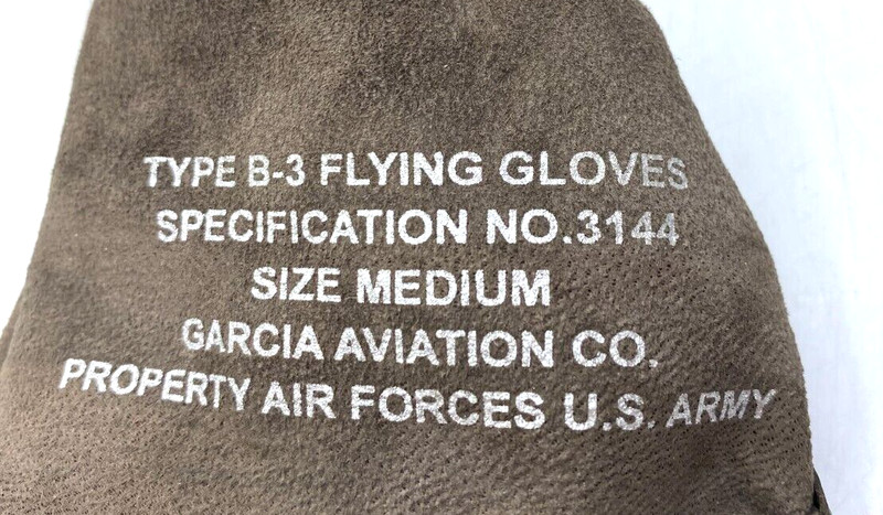 Garcia Aviation Type B-3 Flying Gloves Specification No. 3144 Brown Size M New gallery