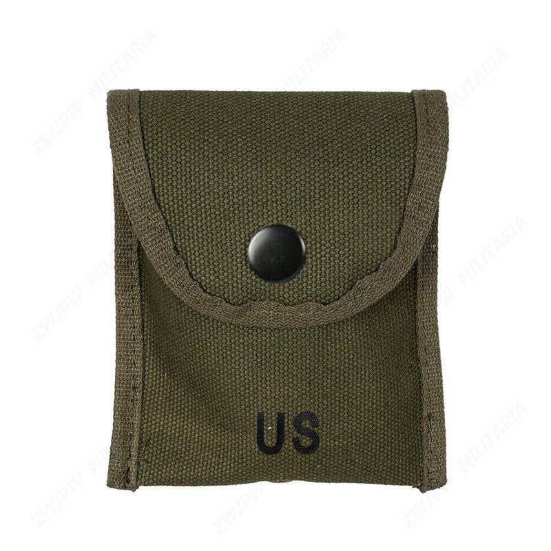VIETNAM WAR US ARMY M1956 OLIVE CANVAS COMPASS BAG FIRST AID POUCH FIELD GEAR