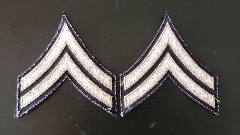 Reproduction WW2 US Army Corporal Fifth Grade Chevrons Rank Pair gallery
