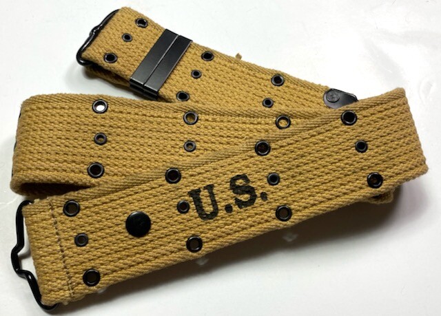 WWII US M1924 .45 AMMO COMBAT FIELD EQUIPMENT PISTOL BELT-KHAKI