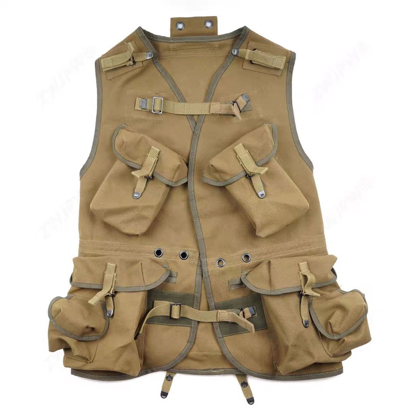 WWII US Army Assault Vest Canvas Khaki Size L