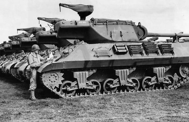 WW II Usa Photo ** M36 Tank Destroyers – France 1944