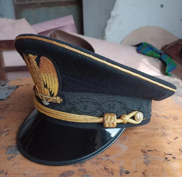 WW2 Italian M1895 Fascist Officer Military Visor Cap | Reproduction Uniform Peak gallery