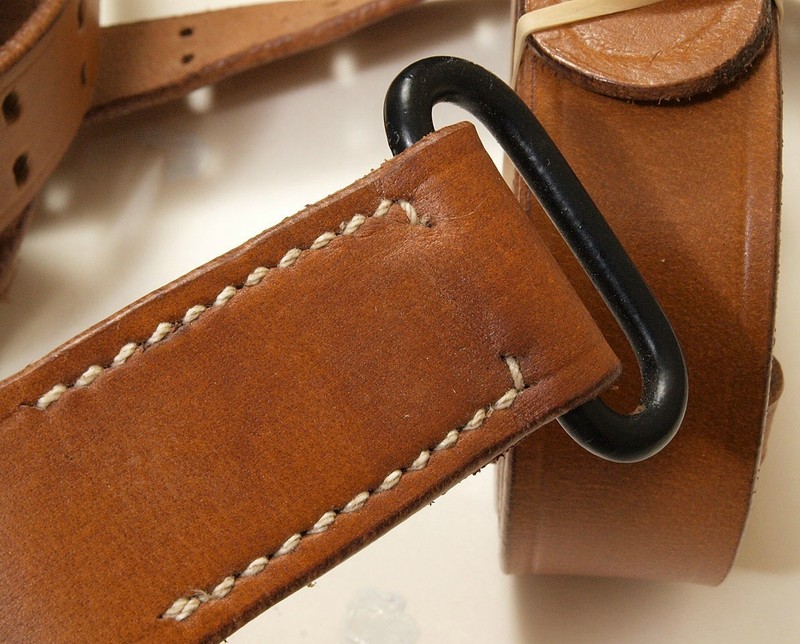 US 1907 Leather Rifle Sling - World War I & II Kerr Co 1917 Reproduction NEW gallery