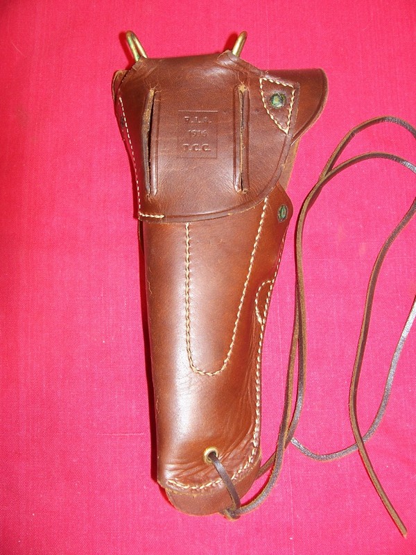 Nice WWII US M1916 RIA Leather Holster Army Colt M1911 .45 ACP Pistol Gun Repop gallery