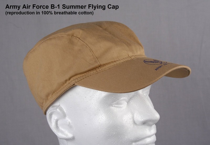 Army Air Force B-1 Cap, Summer Flying Cap, 100% cotton, B-1 WW2 cap Large Size