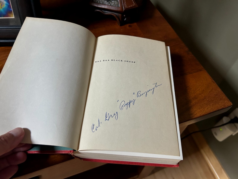 PAPPY BOYINGTON SIGNED WWII ACE MOH VMF-214 BLACK SHEEP SQUADRON !! gallery