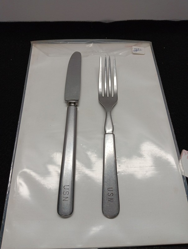 U.S.N silverware 1940s fork & knife